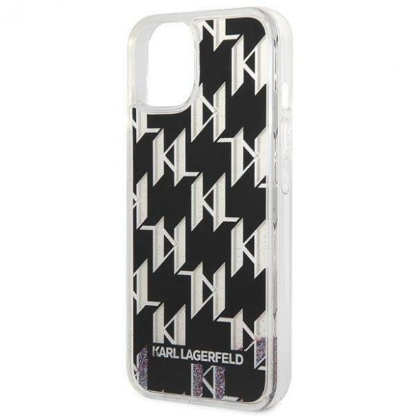 Karl Lagerfeld KLHCP14SLMNMK iPhone 14 / 15 / 13 6,1" hardcase czarny/negru Liquid Glitter Monogram