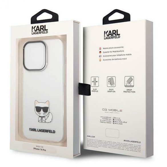 Karl Lagerfeld KLHCP14LCTTR iPhone 14 Pro 6,1" hardcase przeźroczysty/transparent Carcasa Choupette Body