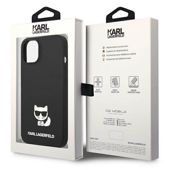 Karl Lagerfeld KLHCP14SSLCTBK iPhone 14 / 15 / 13 6,1" hardcase czarny/negru Silicon Choupette Body