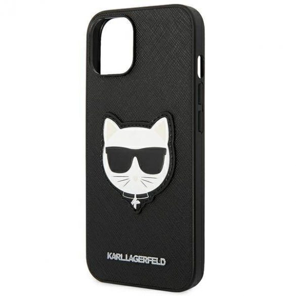 Karl Lagerfeld KLHCP14SSAPCHK iPhone 14 / 15 / 13 6,1" hardcase czarny/negru Saffiano Choupette Head Patch