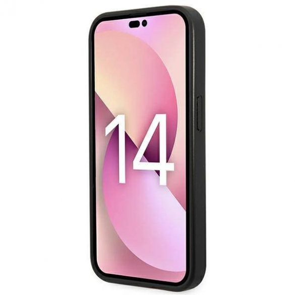 Karl Lagerfeld KLHCP14LSAPCHG Husă rigidă pentru iPhone 14 Pro de 6,1 inchi, srebrny/argintiu Saffiano Choupette Head Patch