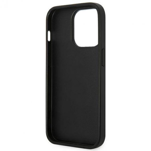 Karl Lagerfeld KLHCP14LSAPKHK Carcasă rigidă pentru iPhone 14 Pro 6,1" czarny/negru Saffiano Karl's Head Patch