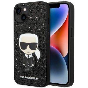 Karl Lagerfeld KLHCP14MGFKPK iPhone 14 Plus / 15 Plus 6,7" hardcase czarny/negru Glitter Flakes Ikonik