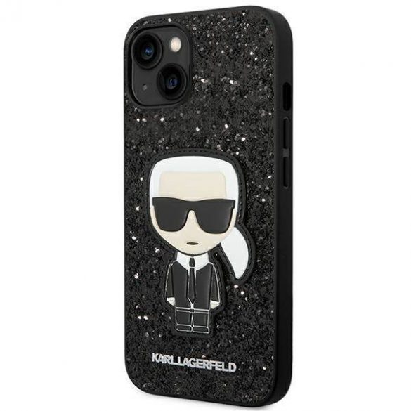 Karl Lagerfeld KLHCP14MGFKPK iPhone 14 Plus / 15 Plus 6,7" hardcase czarny/negru Glitter Flakes Ikonik