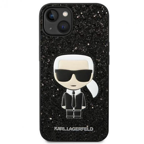 Karl Lagerfeld KLHCP14MGFKPK iPhone 14 Plus / 15 Plus 6,7" hardcase czarny/negru Glitter Flakes Ikonik