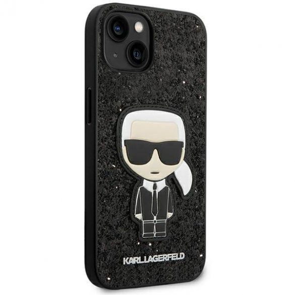 Karl Lagerfeld KLHCP14MGFKPK iPhone 14 Plus / 15 Plus 6,7" hardcase czarny/negru Glitter Flakes Ikonik