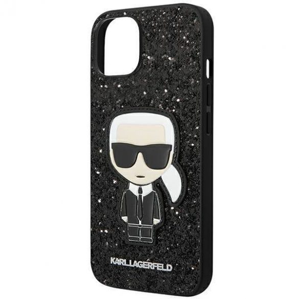 Karl Lagerfeld KLHCP14MGFKPK iPhone 14 Plus / 15 Plus 6,7" hardcase czarny/negru Glitter Flakes Ikonik