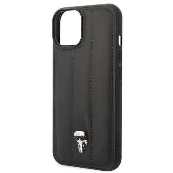 Karl Lagerfeld KLHCP14SPSQPK iPhone 14 / 15 / 13 6,1" hardcase czarny/negru Puffy Ikonik Pin