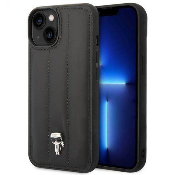 Karl Lagerfeld KLHCP14MPSQPK iPhone 14 Plus / 15 Plus 6,7" hardcase czarny/negru Puffy Ikonik Pin