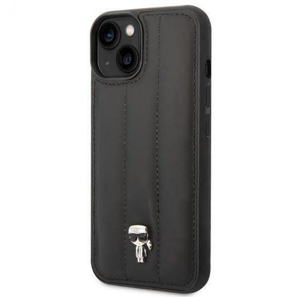 Karl Lagerfeld KLHCP14MPSQPK iPhone 14 Plus / 15 Plus 6,7" hardcase czarny/negru Puffy Ikonik Pin