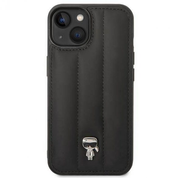 Karl Lagerfeld KLHCP14MPSQPK iPhone 14 Plus / 15 Plus 6,7" hardcase czarny/negru Puffy Ikonik Pin