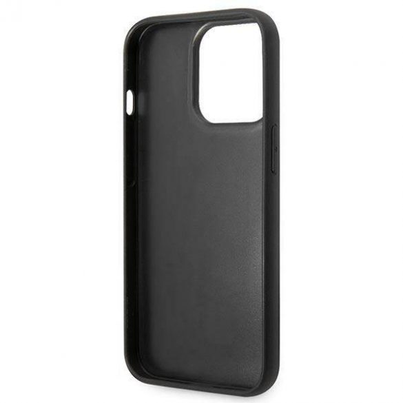 Karl Lagerfeld KLHCP14LPSQPK iPhone 14 Pro 6,1" hard Husă negru/negru Puffy Ikonik Pin husă