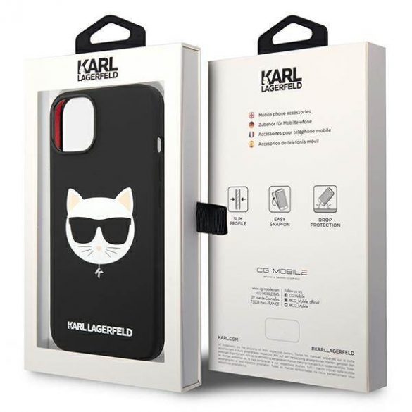 Karl Lagerfeld KLHMP14MSLCHBK iPhone 14 Plus / 15 Plus 6,7" hardcase czarny/negru Silicon Choupette Head Magsafe