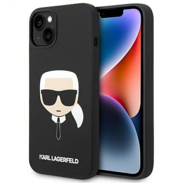 Karl Lagerfeld KLHMP14MSLKHBK iPhone 14 Plus / 15 Plus 6,7" hardcase czarny/negru Silicon Karl's Head Magsafe