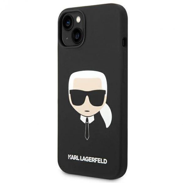 Karl Lagerfeld KLHMP14MSLKHBK iPhone 14 Plus / 15 Plus 6,7" hardcase czarny/negru Silicon Karl's Head Magsafe