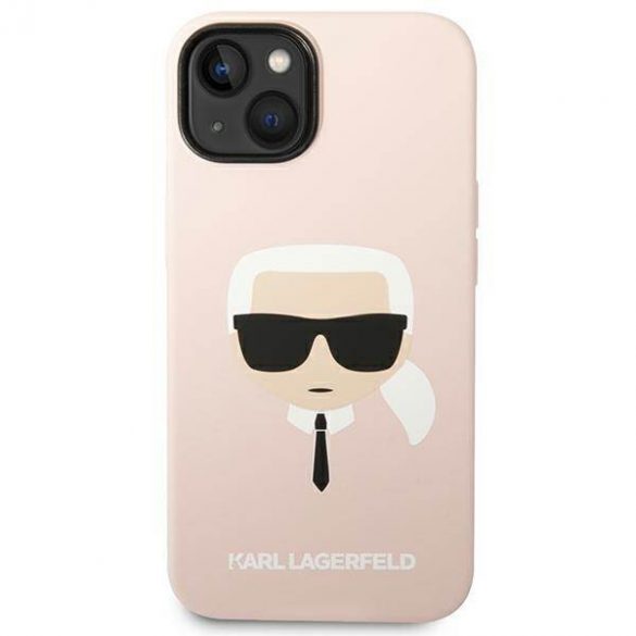 Karl Lagerfeld KLHMP14SSLKHLP iPhone 14 / 15 / 13 6,1" hardcase jasnoróżowy/roz deschis Silicon Karl's Head Magsafe