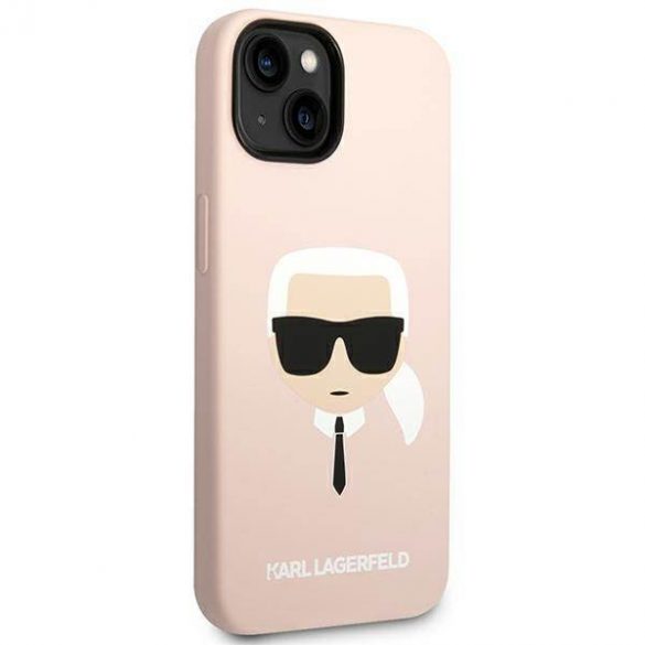 Karl Lagerfeld KLHMP14SSLKHLP iPhone 14 / 15 / 13 6,1" hardcase jasnoróżowy/roz deschis Silicon Karl's Head Magsafe