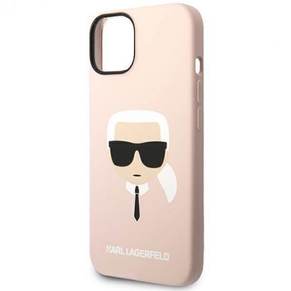 Karl Lagerfeld KLHMP14SSLKHLP iPhone 14 / 15 / 13 6,1" hardcase jasnoróżowy/roz deschis Silicon Karl's Head Magsafe