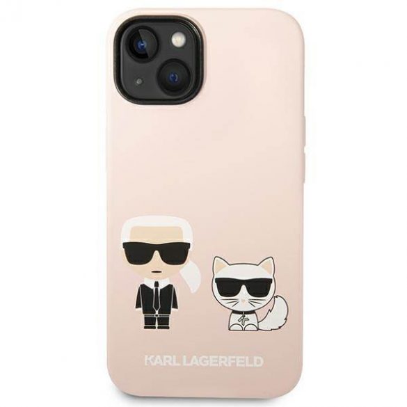 Karl Lagerfeld KLHMP14SSSKCI iPhone 14 / 15 / 13 6,1" hardcase jasnoróżowy/roz deschis Silicon Karl & Choupette Magsafe