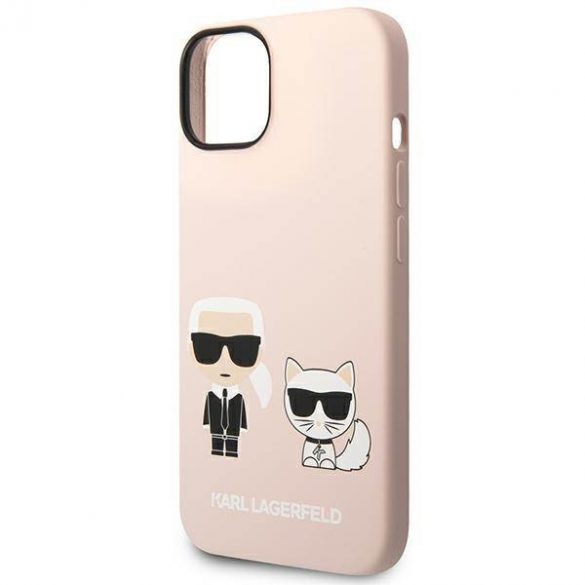 Karl Lagerfeld KLHMP14SSSKCI iPhone 14 / 15 / 13 6,1" hardcase jasnoróżowy/roz deschis Silicon Karl & Choupette Magsafe