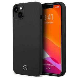 Mercedes MEHCP14MSILBK Husă rigidă pentru iPhone 14 Plus / 15 Plus 6,7" czarny/negru Silicone Line