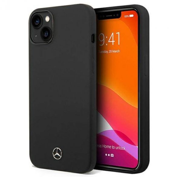 Mercedes MEHCP14MSILBK Husă rigidă pentru iPhone 14 Plus / 15 Plus 6,7" czarny/negru Silicone Line