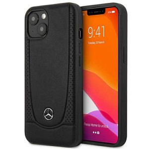 Mercedes MEHCP14MARMBK iPhone 14 Plus / 15 Plus 6,7" carnaș/negru hardcase Leather Urban