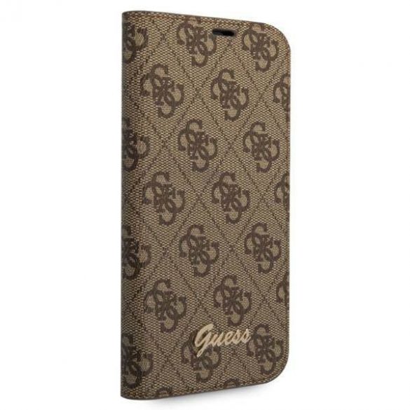 Guess GUBKP14SHG4SHW iPhone 14 / 15 / 13 6.1" brązowy/maro carte 4G Vintage Gold Logo