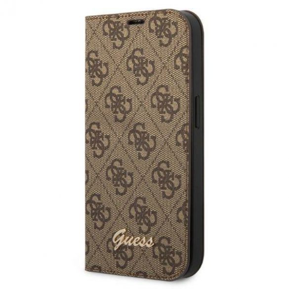 Guess GUBKP14MHG4SHW iPhone 14 Plus / 15 Plus 6.7" brązowy/maro carte 4G Vintage Gold Logo