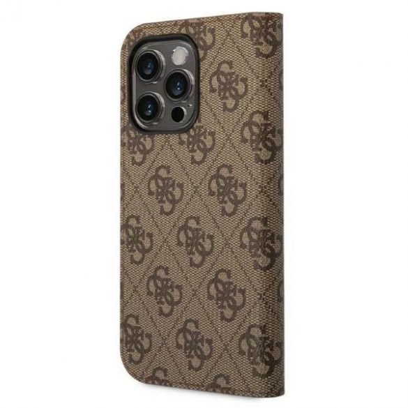 Guess GUBKP14XHG4SHW iPhone 14 Pro Max 6,7" brązowy/maro carte 4G Vintage Gold Logo