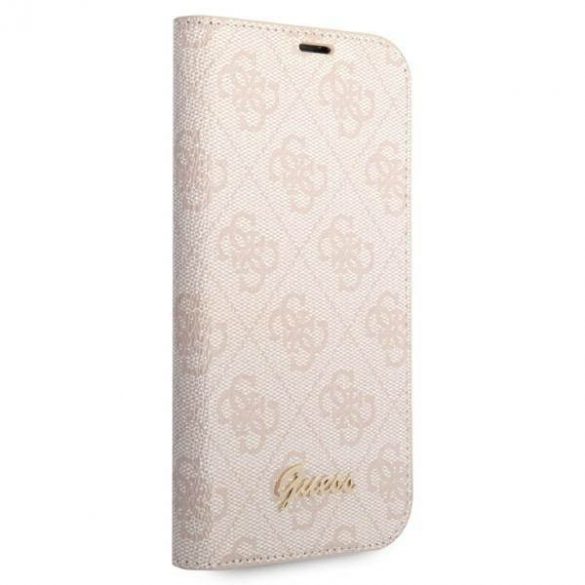 Guess GUBKP14SHG4SHP iPhone 14 / 15 / 13 6.1" roz/roz carte 4G Vintage Gold Logo