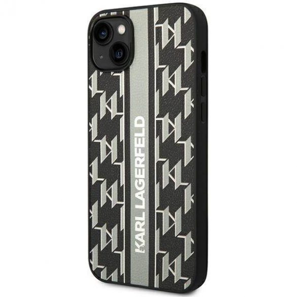 Karl Lagerfeld KLHCP14SPGKLSKG iPhone 14 / 15 / 13 6,1" hardcase szary/gri Monogram Stripe