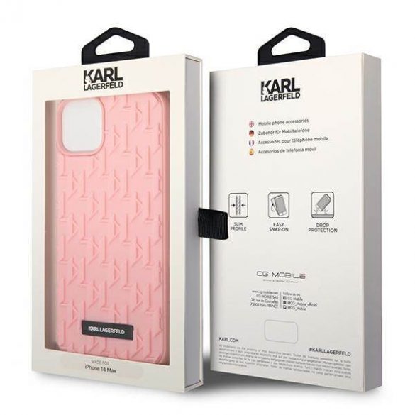 Karl Lagerfeld KLHCP14MRUPKLPP iPhone 14 Plus / 15 Plus 6,7" hardcase rożowy/roz Monogramă 3D