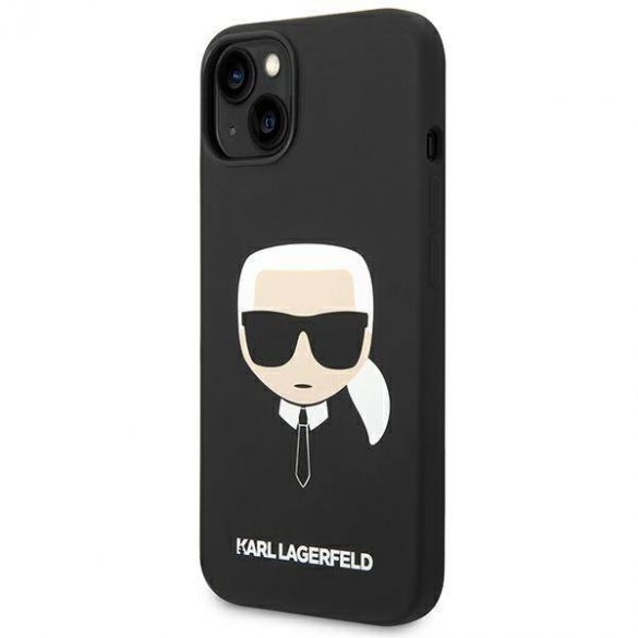 Karl Lagerfeld KLHCP14SSLKHBK iPhone 14 / 15 / 13 6,1" hard Husă negru / negru Silicone Karl's Head