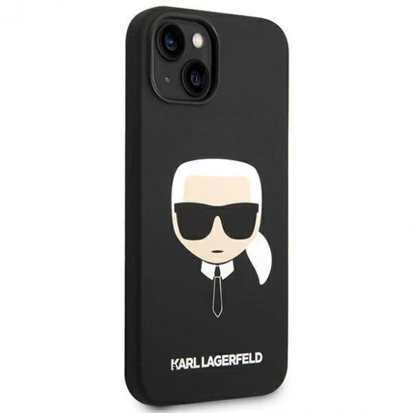 Karl Lagerfeld KLHCP14SSLKHBK iPhone 14 / 15 / 13 6,1" hard Husă negru / negru Silicone Karl's Head