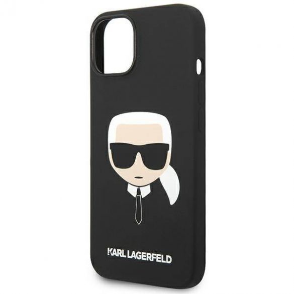 Karl Lagerfeld KLHCP14SSLKHBK iPhone 14 / 15 / 13 6,1" hard Husă negru / negru Silicone Karl's Head