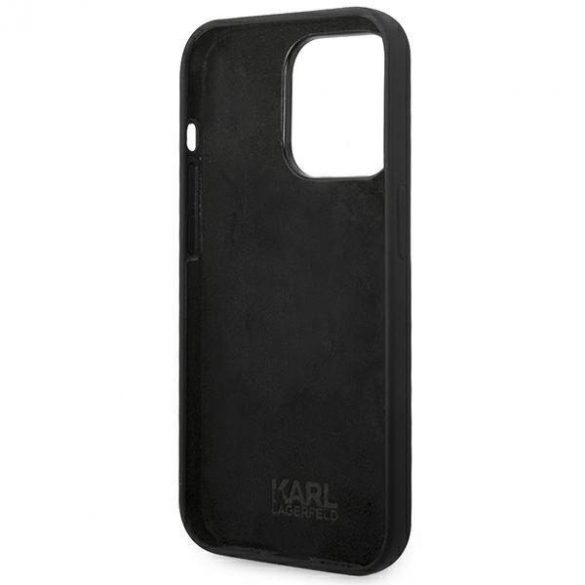 Karl Lagerfeld KLHCP14XSLKHBK iPhone 14 Pro Max 6,7" hard Husă negru/negru Silicon Karl's Head husă