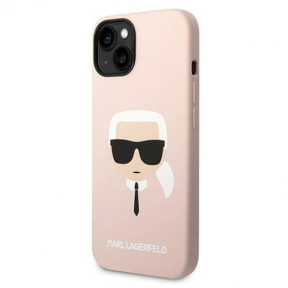 Karl Lagerfeld KLHCP14SSLKHLP iPhone 14 / 15 / 13 6,1" hardcase różowy/roz Silicon Karl's Head