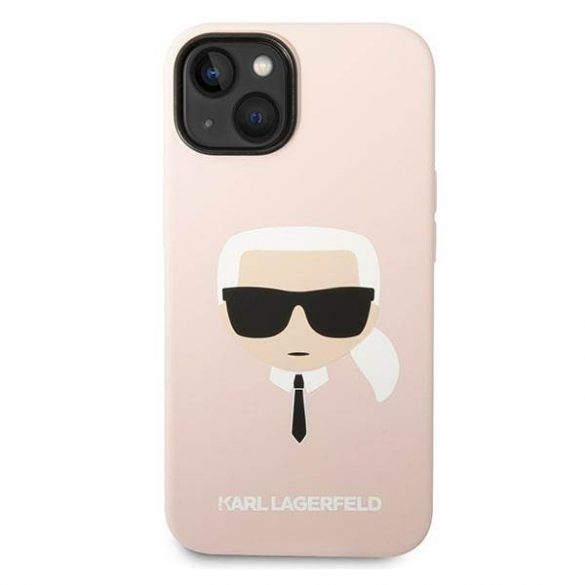 Karl Lagerfeld KLHCP14SSLKHLP iPhone 14 / 15 / 13 6,1" hardcase różowy/roz Silicon Karl's Head