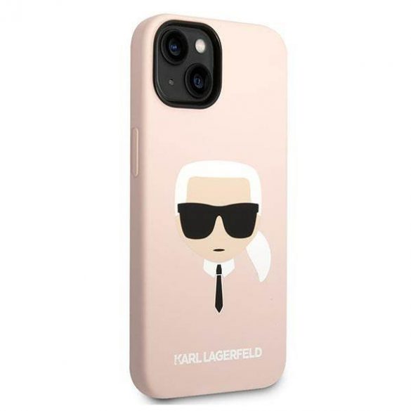 Karl Lagerfeld KLHCP14SSLKHLP iPhone 14 / 15 / 13 6,1" hardcase różowy/roz Silicon Karl's Head