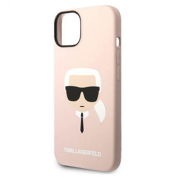 Karl Lagerfeld KLHCP14SSLKHLP iPhone 14 / 15 / 13 6,1" hardcase różowy/roz Silicon Karl's Head