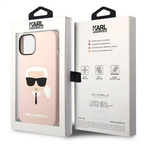 Karl Lagerfeld KLHCP14MSLKHLP iPhone 14 Plus / 15 Plus 6,7" hardcase różowy/roz Silicon Karl's Head