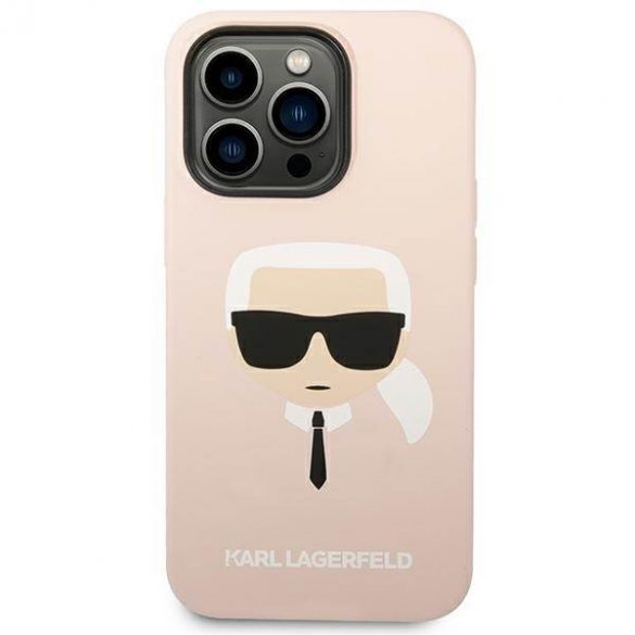 Karl Lagerfeld KLHCP14LSLKHLP iPhone 14 Pro 6,1" husă rigidă rożowy/roz Husă din silicon Karl's Head