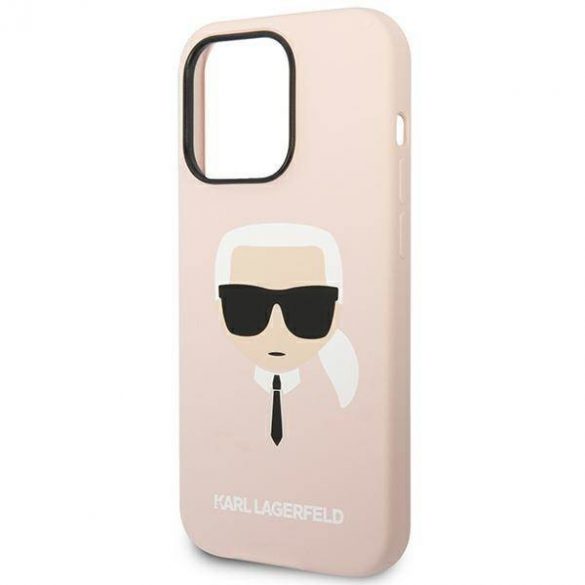 Karl Lagerfeld KLHCP14LSLKHLP iPhone 14 Pro 6,1" husă rigidă rożowy/roz Husă din silicon Karl's Head