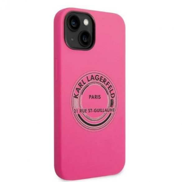 Karl Lagerfeld KLHCP14MSRSGRCF Husă rigidă pentru iPhone 14 Plus / 15 Plus de 6,7" różowy/roz Silicon RSG