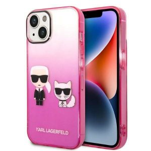 Karl Lagerfeld KLHCP14STGKCP iPhone 14 / 15 / 13 6,1" hardcase rożowy/roz Gradient Ikonik Karl & Choupette