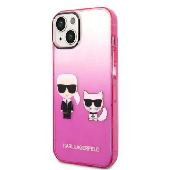 Karl Lagerfeld KLHCP14STGKCP iPhone 14 / 15 / 13 6,1" hardcase rożowy/roz Gradient Ikonik Karl & Choupette