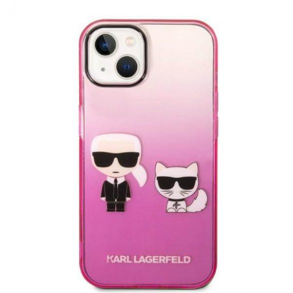 Karl Lagerfeld KLHCP14STGKCP iPhone 14 / 15 / 13 6,1" hardcase rożowy/roz Gradient Ikonik Karl & Choupette