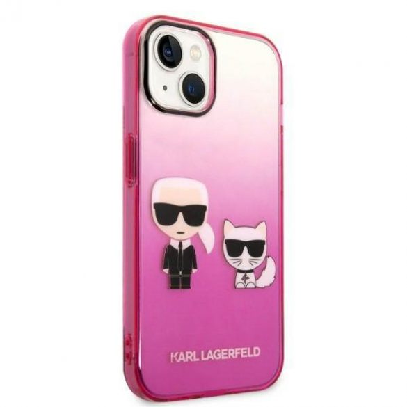 Karl Lagerfeld KLHCP14STGKCP iPhone 14 / 15 / 13 6,1" hardcase rożowy/roz Gradient Ikonik Karl & Choupette