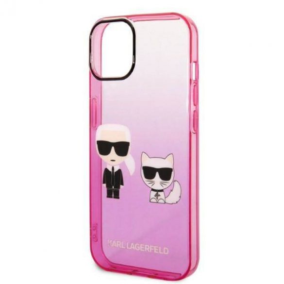 Karl Lagerfeld KLHCP14STGKCP iPhone 14 / 15 / 13 6,1" hardcase rożowy/roz Gradient Ikonik Karl & Choupette